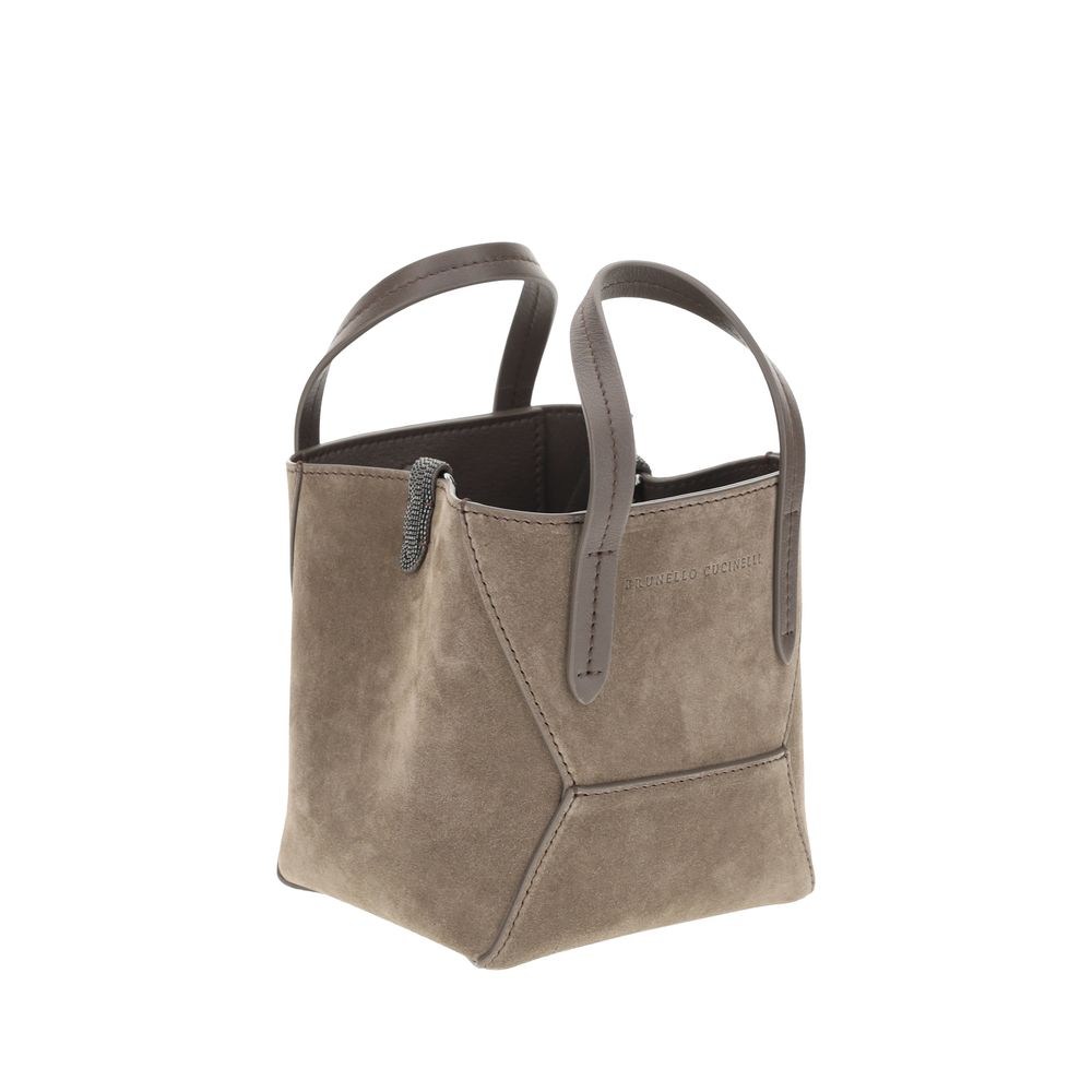 Brunello Cucinelli Suede Shoulder Bag at The Platonist