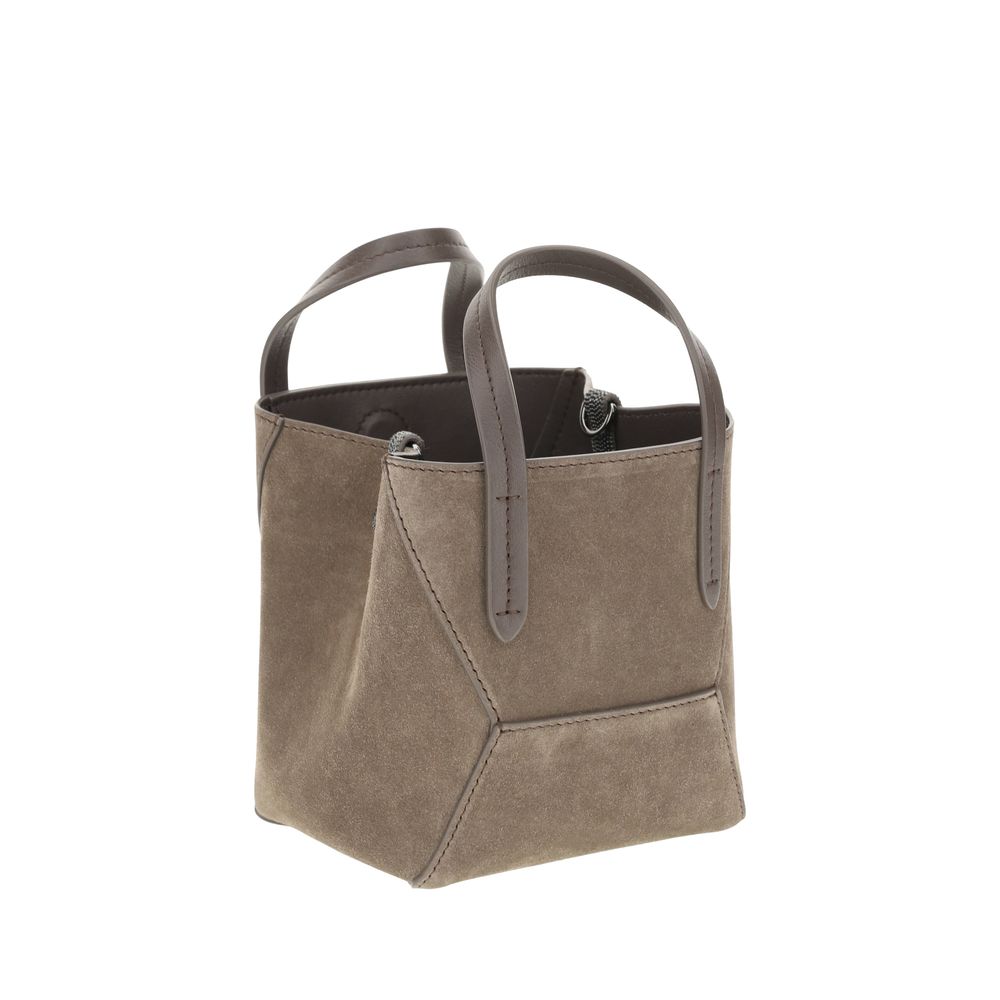 Brunello Cucinelli Suede Shoulder Bag at The Platonist