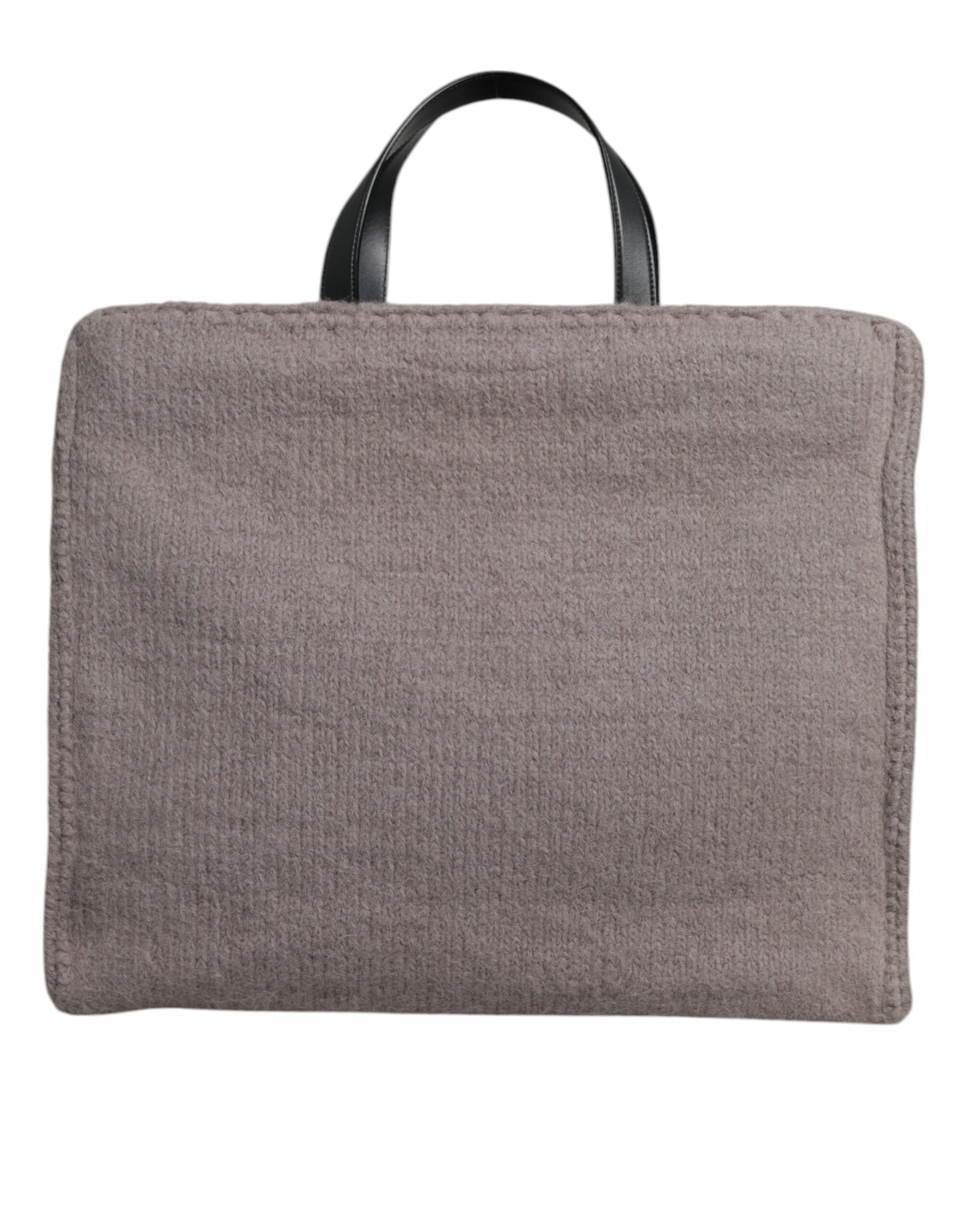 Sac fourre-tout à bandoulière Dolce &amp; Gabbana en laine d'alpaga grise avec plaque logo