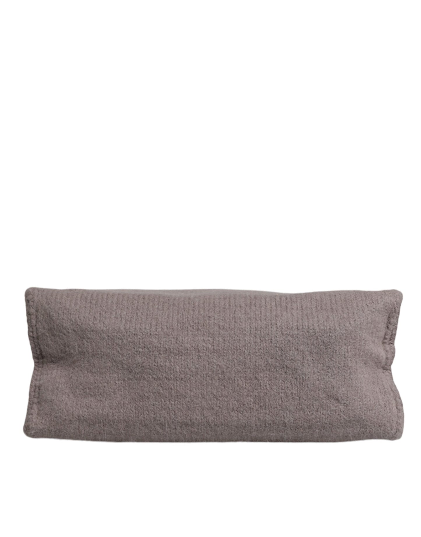 Sac fourre-tout à bandoulière Dolce &amp; Gabbana en laine d'alpaga grise avec plaque logo