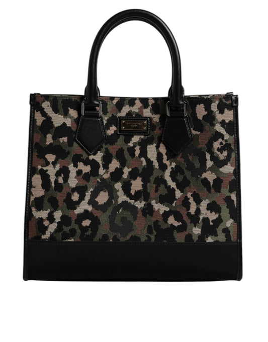 Sac cabas à bandoulière Dolce &amp; Gabbana multicolore motif léopard