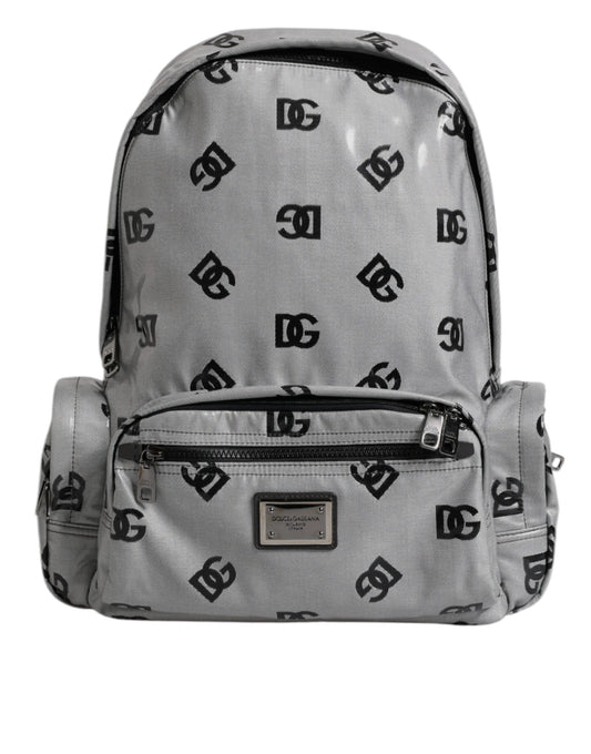 Sac à dos Dolce &amp; Gabbana en polyester gris et noir avec logo DG