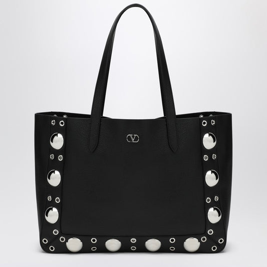 Valentino Garavani Black Media Shopping Bag