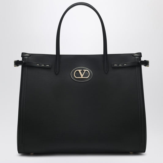 Sac cabas Antibes moyen en cuir noir Valentino Garavani
