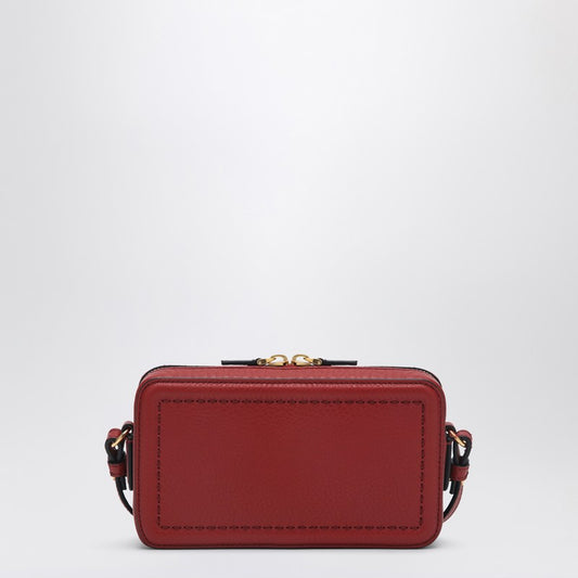 Petit sac bandoulière en cuir rouge Valentino Garavani Alltime