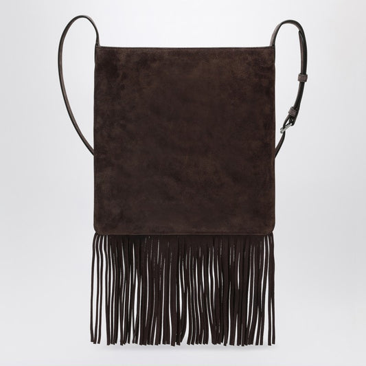 Sac en daim marron foncé Nellcôte Valentino Garavani