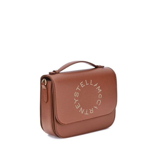 Sac à rabat avec logo Stella McCartney, cuir grainé écologique gaufré