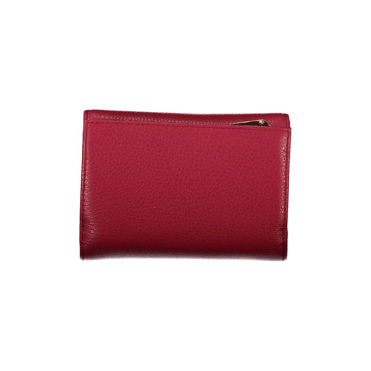 Portefeuille femme en cuir rouge Coccinelle