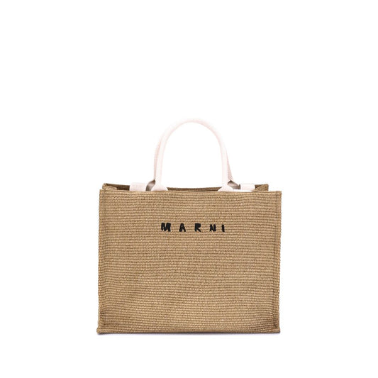 Marni Tragetasche mit Raffia-Effekt