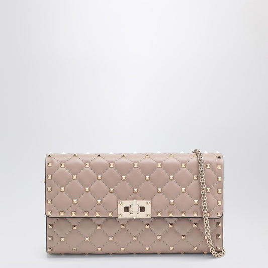Valentino Garavani Rockstud Spike Crossbody Bag Puderfarben