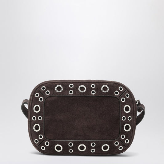 Valentino Garavani Nellcôte Bag Brown In Suede With Studs And Rivets