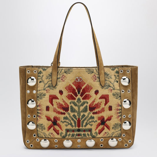 Valentino Garavani Medium Tote Bag Nellcôte In Jacquard Fabric