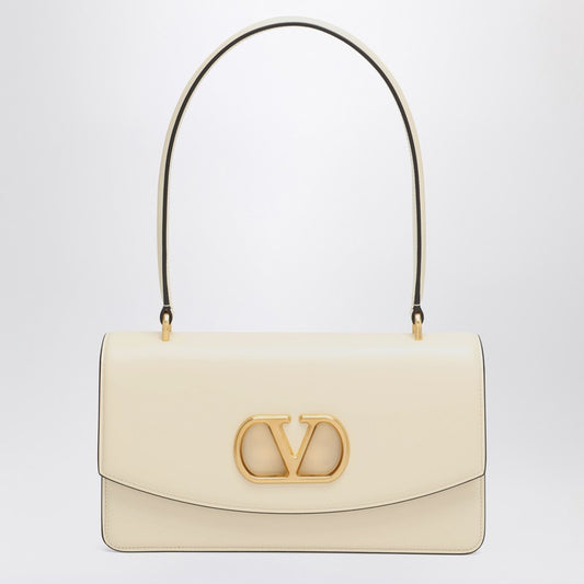 Valentino Garavani Vain Bag In Butter White Glossy Calfskin