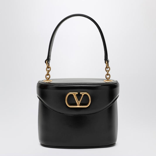 Valentino Garavani Black Leather Vanity Bag