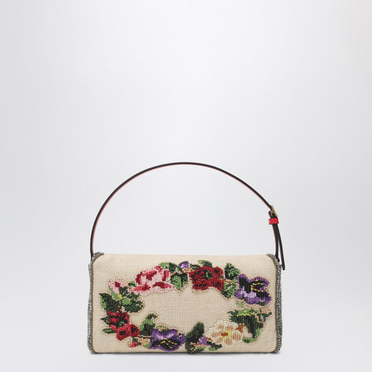 Valentino Small Shoulder Bag Vain Soft With Embroidery