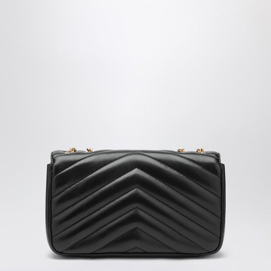 Saint Laurent Medium Black Leather Loulou Bag