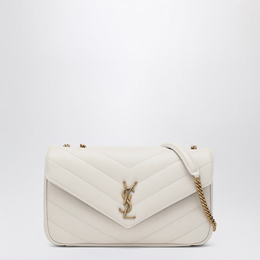 Saint Laurent Medium Loulou Cream Soft Leather Bag