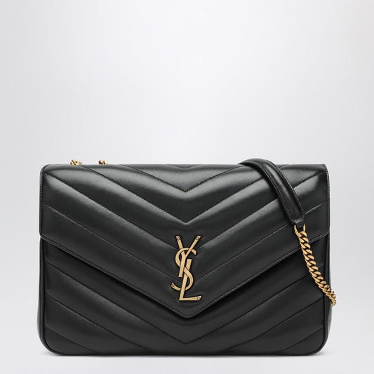 Saint Laurent Loulou Large Bag Black In Leather