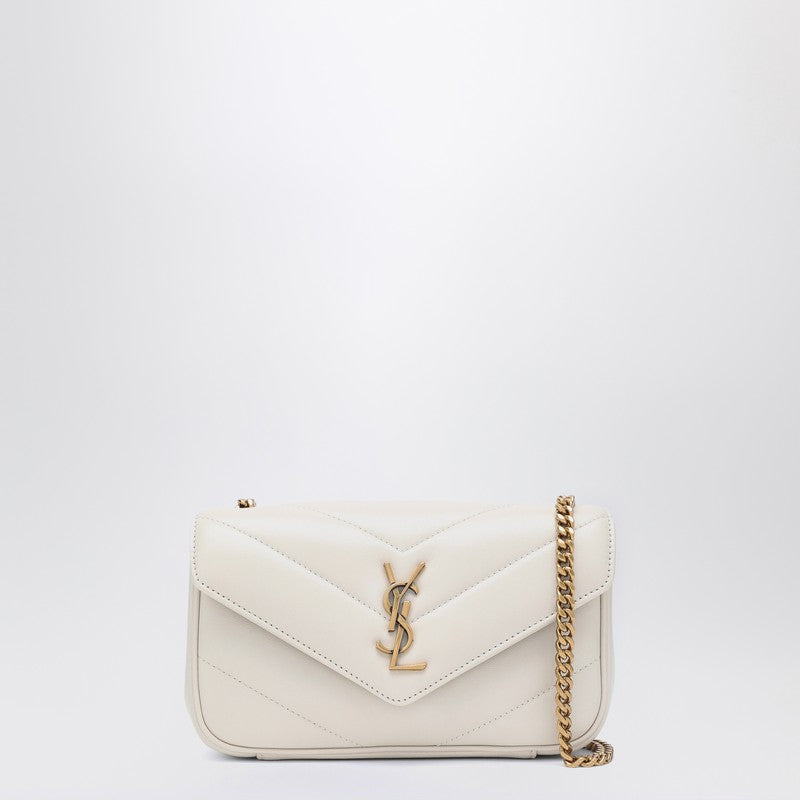 Saint Laurent Loulou Mini Cream Soft Leather Bag