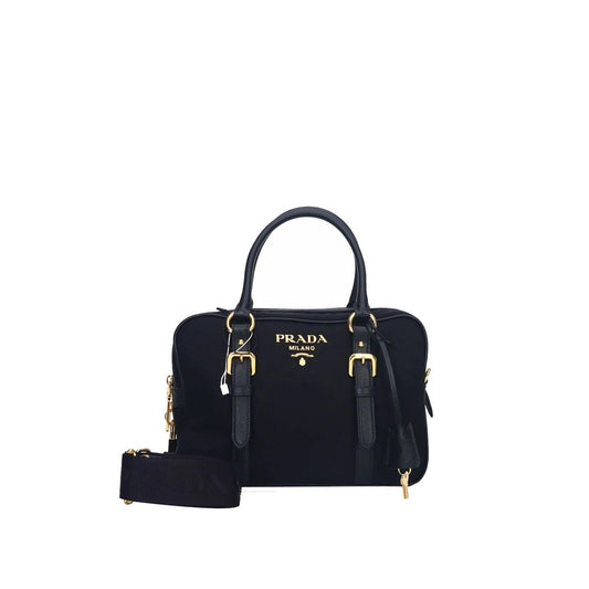 Prada Logo Nylon Top Hand Bag at The Platonist