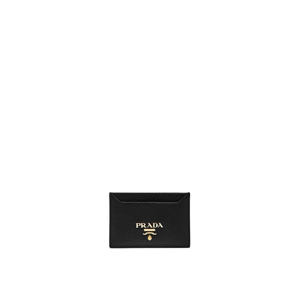 Prada Logo Leather Card Holder at The Platonist