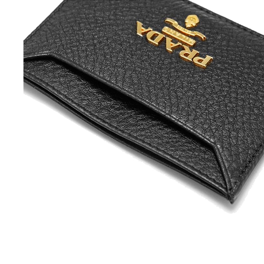 Prada Logo Leather Card Holder at The Platonist