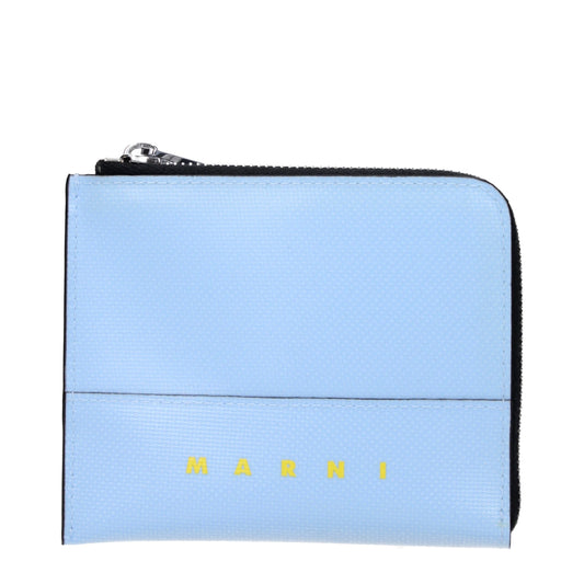 Marni Blaue Polyethylen-Geldbörsen