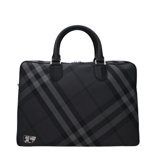 Burberry Gray Fabric Business &Amp; Laptop-Tasche