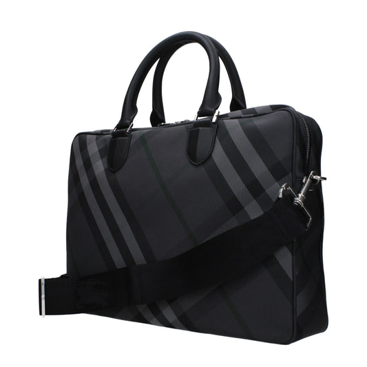 Burberry Gray Fabric Business &Amp; Laptop-Tasche