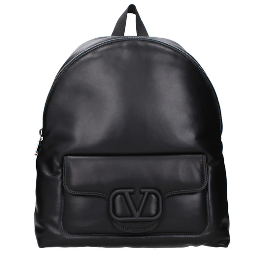 Sac à dos en cuir noir Valentino Garavani