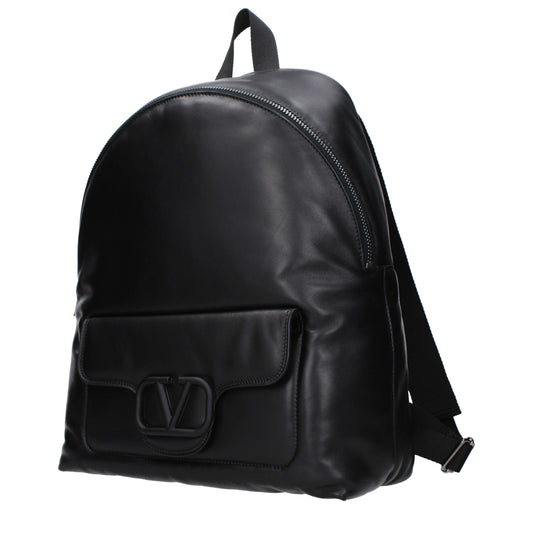 Sac à dos en cuir noir Valentino Garavani