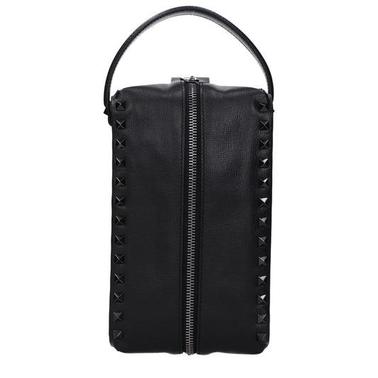 Pochette en cuir noir Valentino Garavani
