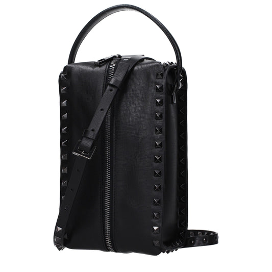 Pochette en cuir noir Valentino Garavani