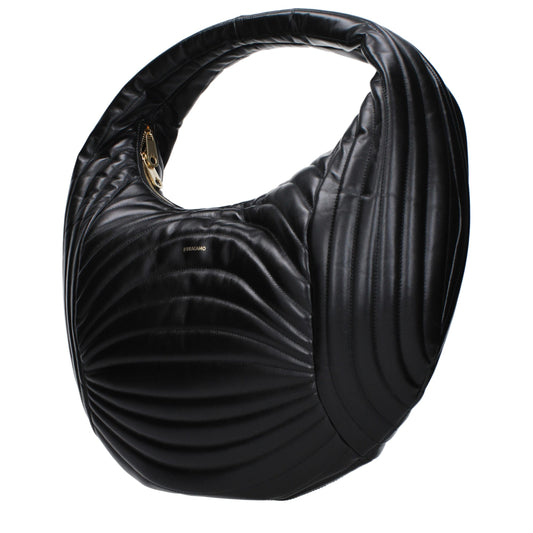Salvatore Ferragamo Schwarze Lederhandtaschen