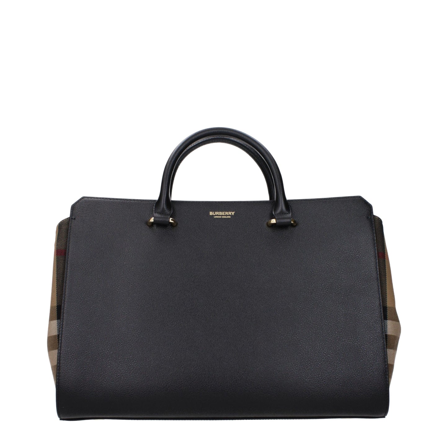 Sac à main Burberry en cuir noir