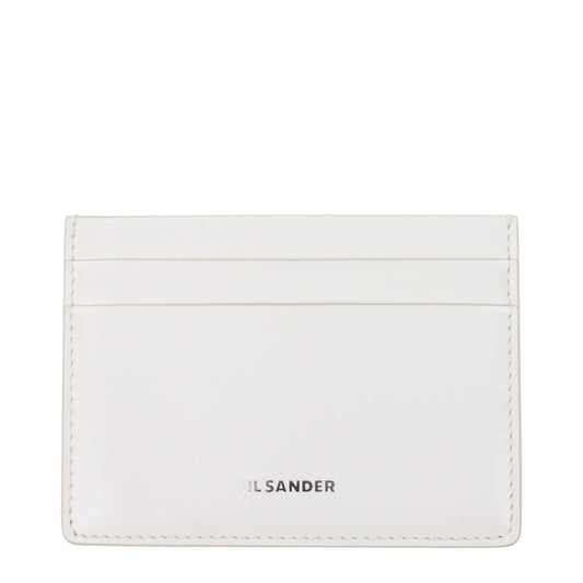 Jil Sander – Kartenetuis aus weißem Leder