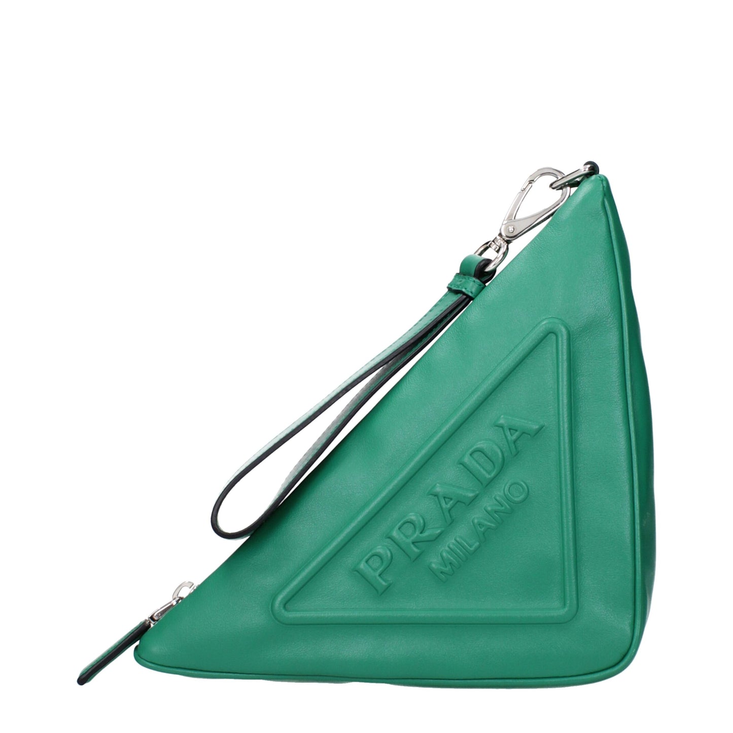 Prada Grüne Leder Clutch