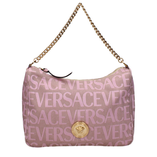 Versace Pink Fabric Handbag