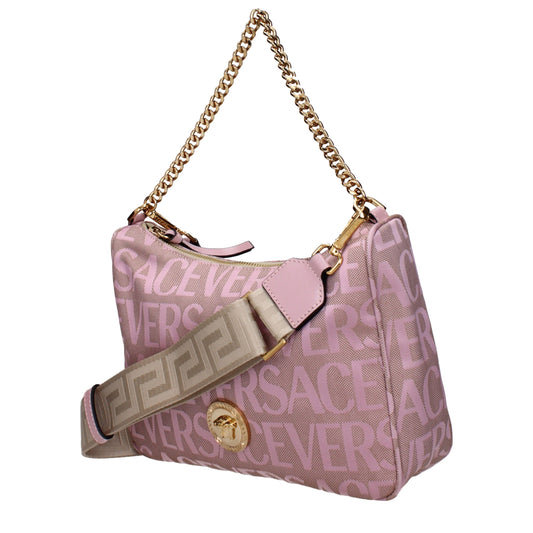 Versace Pink Fabric Handbag