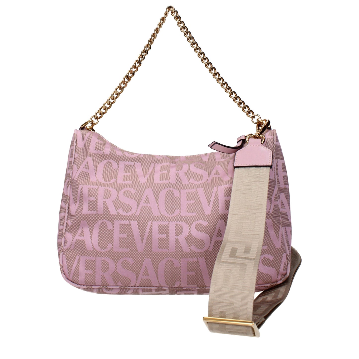 Versace Pink Fabric Handbag