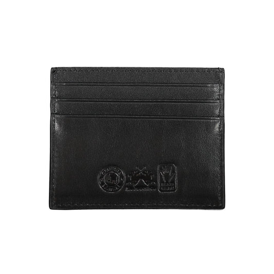 Portefeuille en cuir noir La Martina