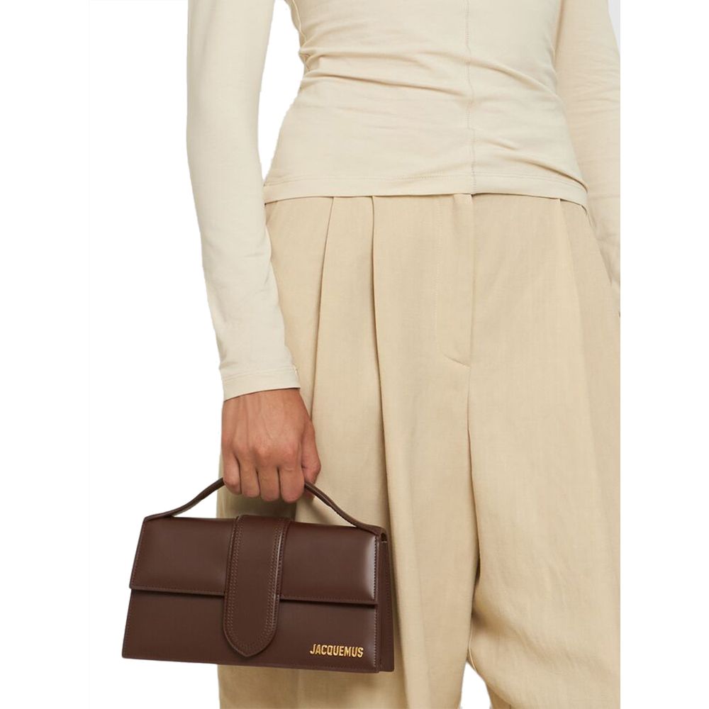 Jacquemus Braune Handtasche aus Leder „Le Grand Bambino“