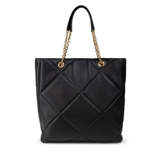 Dolce &amp; Gabbana – Schwarze Leder-Einkaufstasche