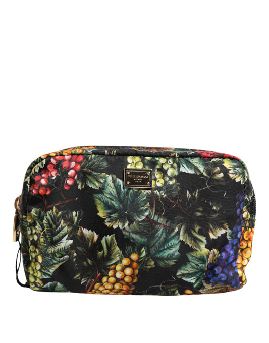 Pochette Dolce &amp; Gabbana à imprimé raisin multicolore et plaque logo