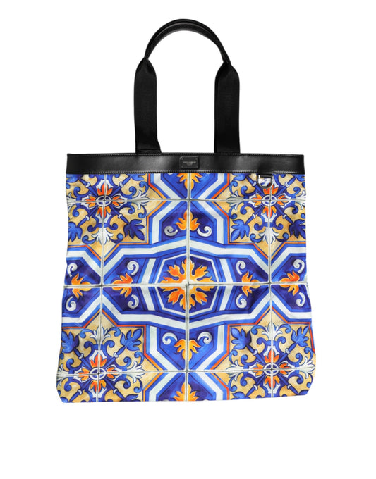 Dolce &amp; Gabbana Sac à bandoulière fourre-tout multicolore à imprimé Maiolica