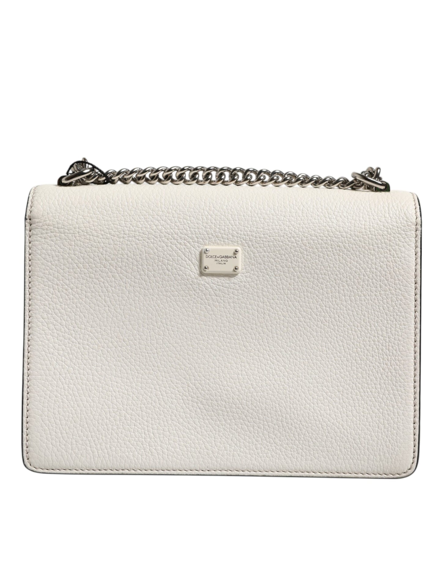 Petit sac à bandoulière en cuir de veau blanc Rosalia de Dolce &amp; Gabbana