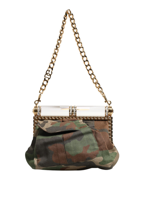 Sac bandoulière camouflage multicolore Sicily de taille moyenne Dolce &amp; Gabbana