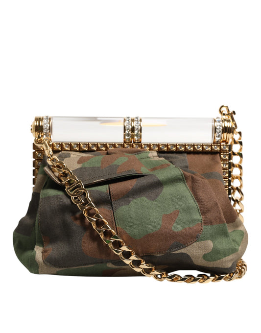 Sac bandoulière camouflage multicolore Sicily de taille moyenne Dolce &amp; Gabbana