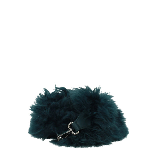 Fendi Green Leather Shoulder Bags at The Platonist