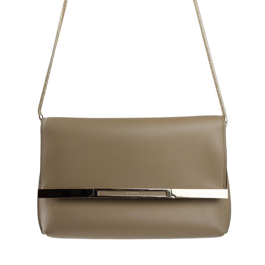 Giada Beige Leather Crossbody Bag at The Platonist